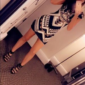 Sequined Express Aztec sheath dress
